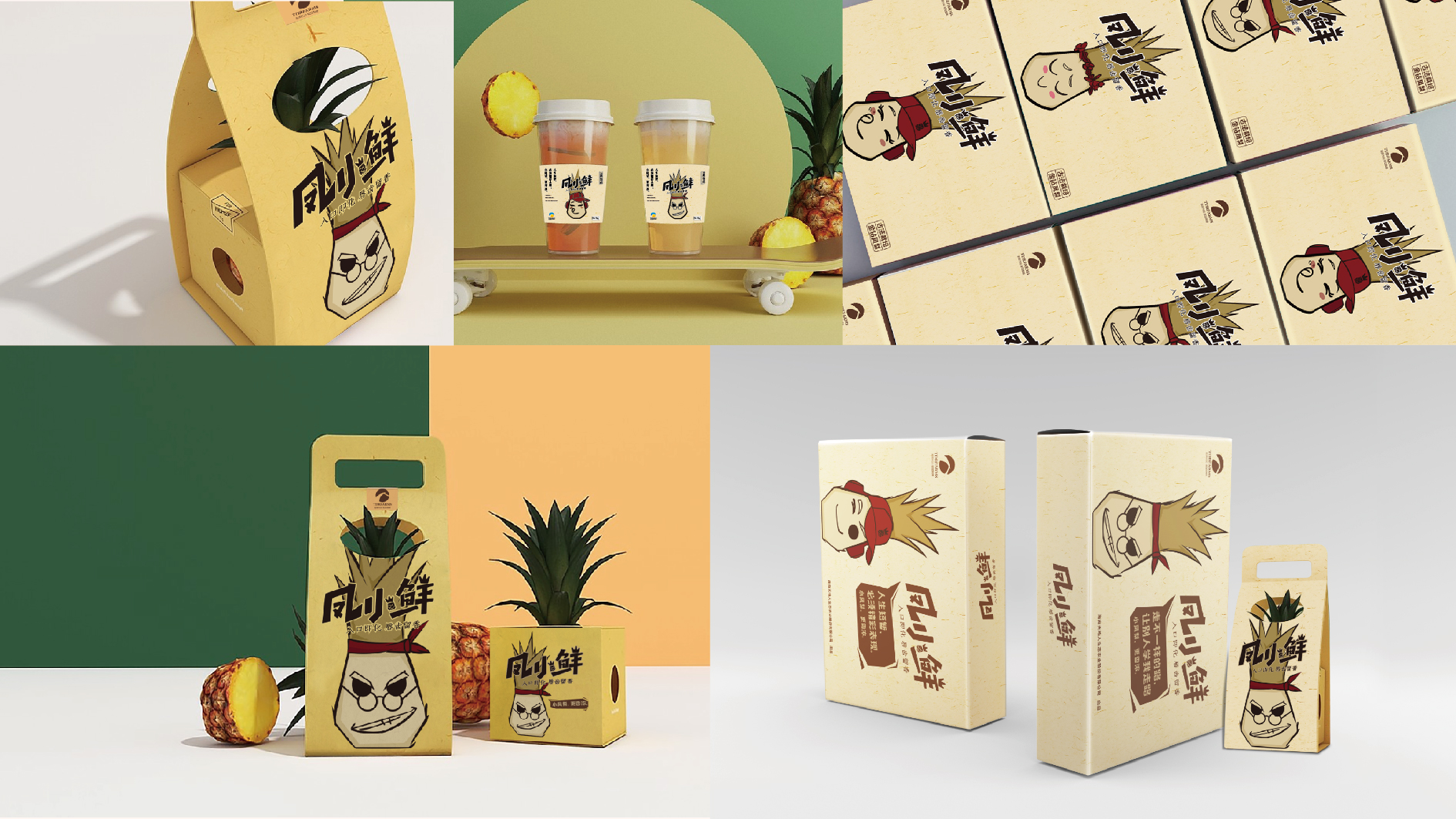 朔州凤小鲜凤梨品牌形象设计